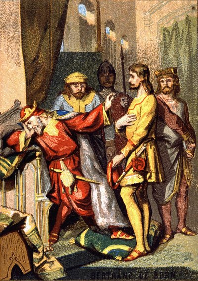 Bertran de Born (1140 - 1215) Troubadour Perigordin, Lord of Hautefort, Before Henry II of England (1133 - 1189) by French School