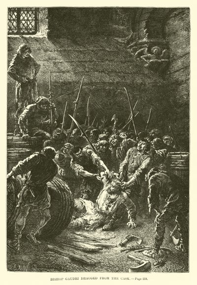 Bishop Gaudri Dragged from the Cask by French School