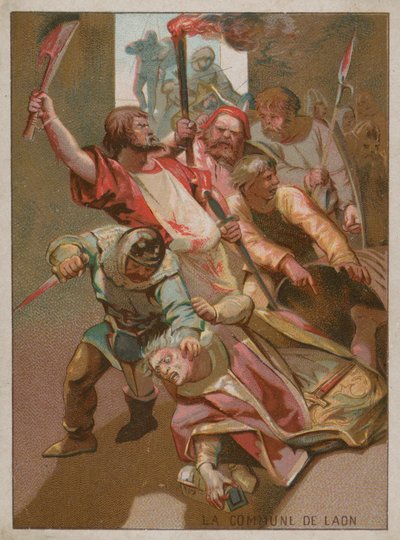 Bishop and partisans killed in the Commune of Laon in 1112 by French School