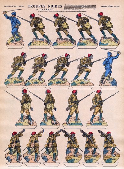 Black troops stormed in the French Army from African colonies by French School
