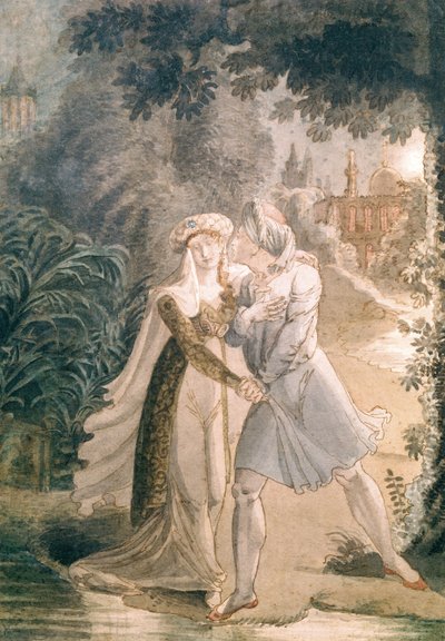 Blanca and Abon Hamet in the Gardens of the Alhambra, from 