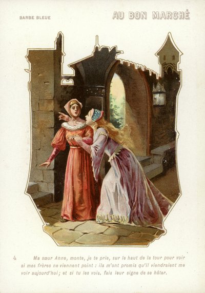 Blue Beard, Two Ladies Looking by French School