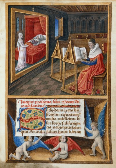 Boethius and Philosophy, illustration from 