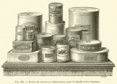 Canned Food for Meat and Vegetables by French School
