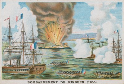 Bombardment of Kinburn, 1855 by French School
