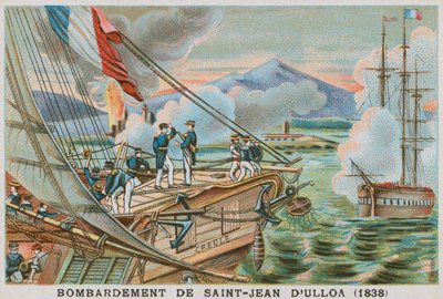 Bombardment of San Juan de Ulua, Mexico, by the French, 1838 by French School