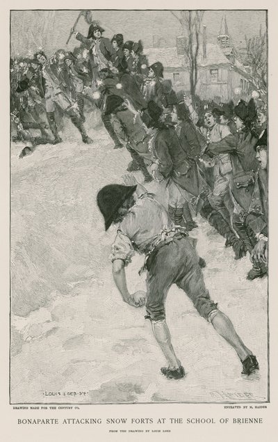 Bonaparte Attacking Snow Forts at the School of Brienne by French School