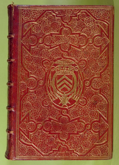 Book cover with the coat of arms of Armand-Jean du Plessis, Cardinal Richelieu by French School