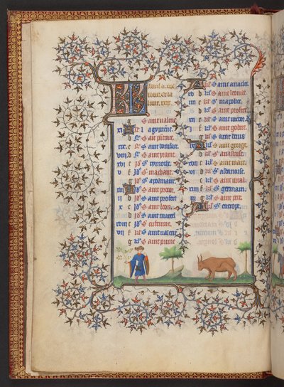 Book of Hours, Add MS 32454 f.3v, France by French School