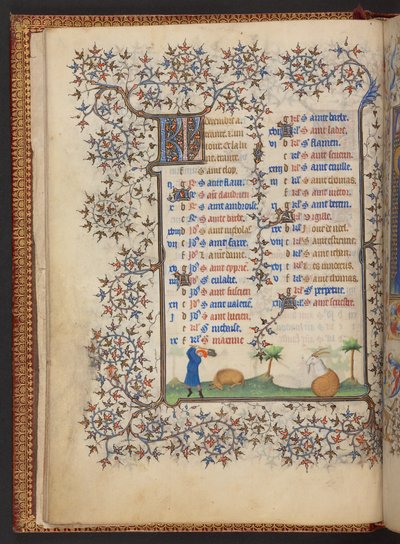 Book of Hours, Add MS 32454 f.7v, France by French School