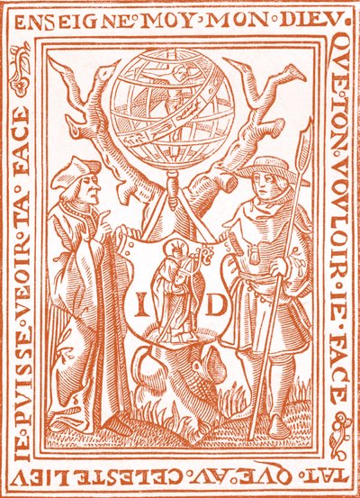 Bookplate of Jehan St. Denis, Book seller in Paris by French School