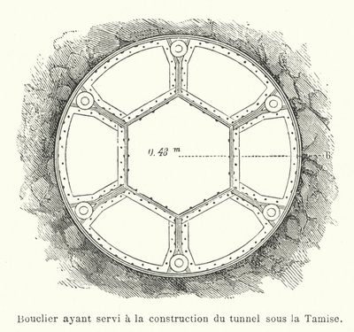 Shield Used in the Construction of the Thames Tunnel by French School