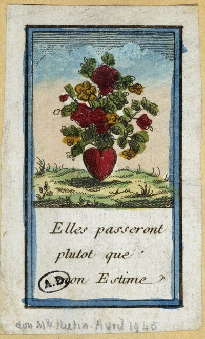 Bouquet of flowers in a heart: 