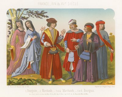 Bourgeoise, merchants and bourgeois by French School