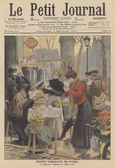 Breakfast in the open air in Paris by French School