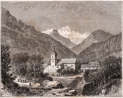 Brides-les-Bains - Savoie - engraving in 