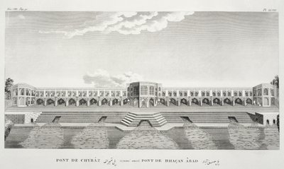 Bridge of Shiraz, Isfahan, from Voyages du Chevalier Chardin en Perse, et autres Lieux d