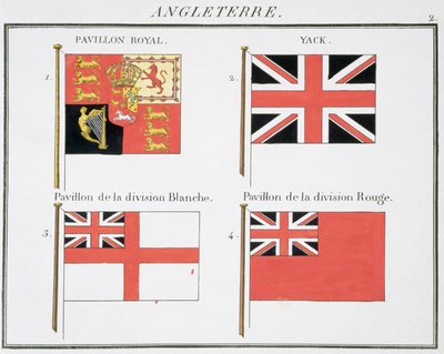 British Maritime Flags, from a French book of Flags, c.1819 by French School