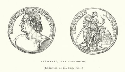 Bronze portrait medal of Donato Bramante by Caradosso, c1506 by French School