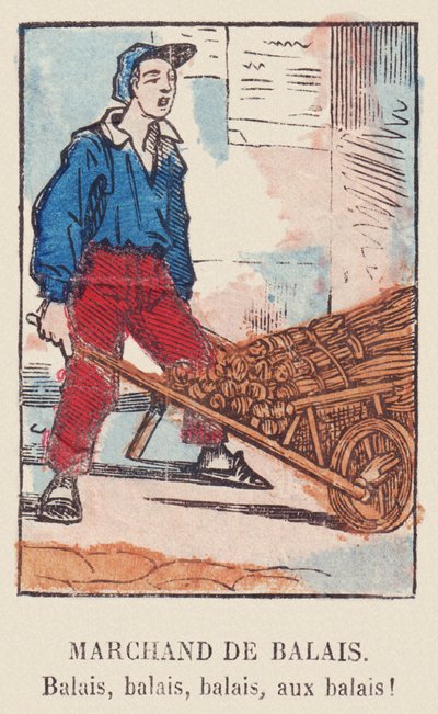 Broom dealer. Brooms, brooms, brooms, brooms!, around 1819 by French School