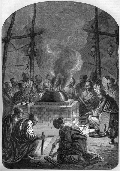Buddhism: Incineration of a Tibetan lama in the Kalmouk people, Russia by French School