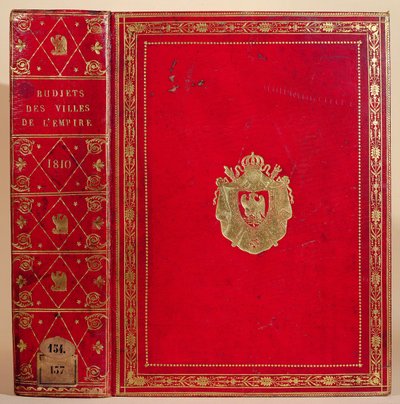 Budgets of Towns in the French Empire, bound with the coat of arms of Napoleon Bonaparte, 1810 by French School