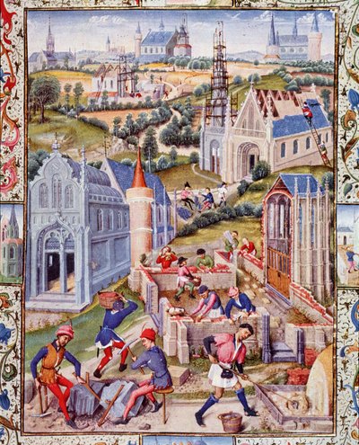 Building Sites in Saint Denis for the Construction of 12 Churches (Miniature from 
