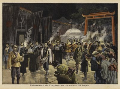 Burial of the Dowager Empress of Japan, 1897 by French School