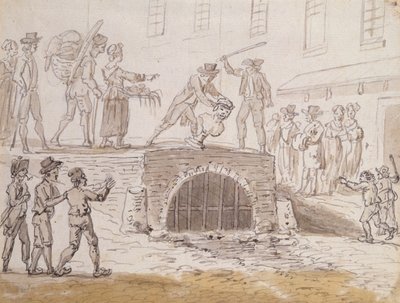 Bust of Marat Thrown in a Sewer, 5th February 1795 by French School