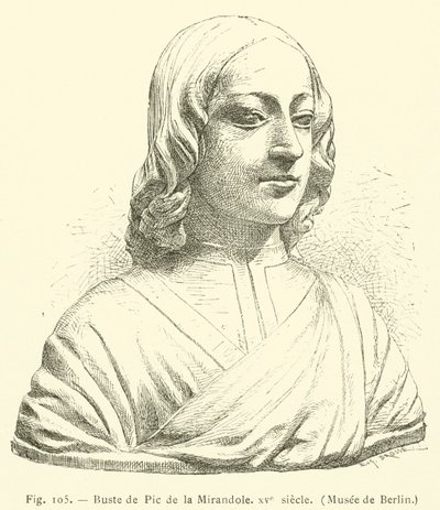 Bust of Pico della Mirandola, 15th Century, Berlin Museum by French School