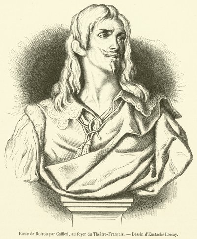 Bust of Rotrou by Caffieri, in the foyer of the Theatre-Francais by French School