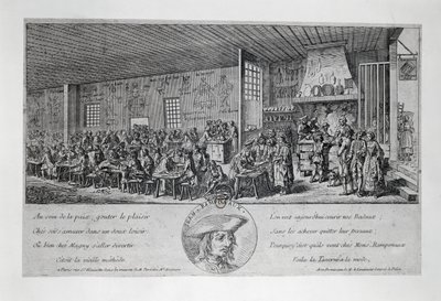 Cabaret du Tambour Royal by Jean Ramponneau, engraving by French School