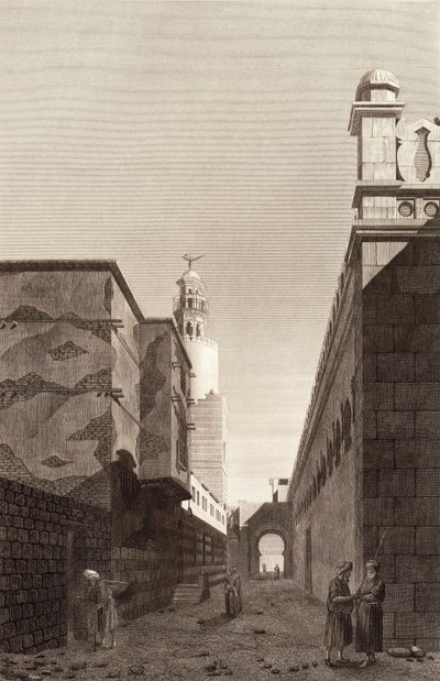 Cairo: View of the Exterior of the Mosque of Toulon by French School