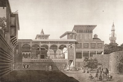 Cairo: view of the interior of the house of Osman Bey by French School