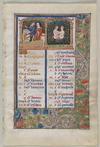 Calendar Page for May (Recto), c.1510 by French School