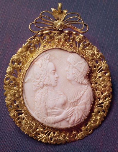 Cameo with two portraits by French School