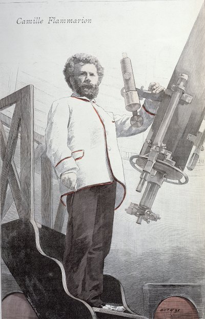 Camille Flammarion from La Revue Illustre, published January 1891 by French School
