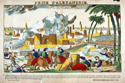 Campaign of Egypt (1798-1801): Capture of Alexandria by the troops of Napoleon Bonaparte in July 1798. Picture of Epinal by French School