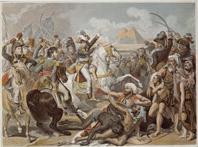 Campaign of Egypt (1798-1801): Napoleon at the Battle of the Pyramids (July 21) by French School