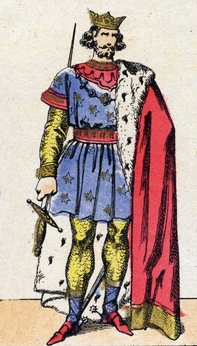 Capetian Dynasty: Portrait of Louis VIII called the Lion (1187-1226), King of the Franks from 1223 to 1226. Epinal imaging from the end of the 19th century. Private collection. by French School
