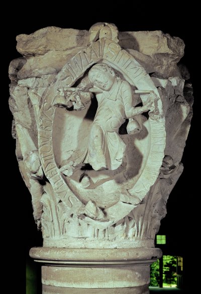 Capital Depicting the Fourth Key of Plainsong by French School