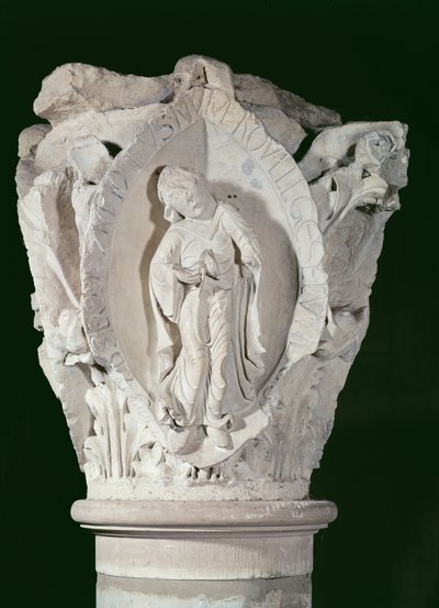 Capital Depicting the Second Key of Plainsong by French School