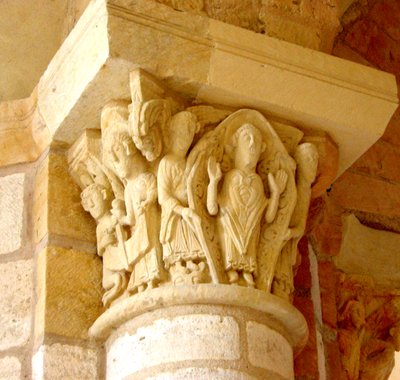 Capital depicting the glorification of St. Martin by French School