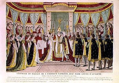 Cardinal Joseph Fesch Blessing the Marriage of Napoleon Bonaparte I and Marie-Louise de Habsbourg-Lorraine in the Louvre Chapel, 2nd April, 1810 by French School