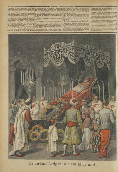 Cardinal Lavigerie (1825-92) on his Deathbed, from Le Petit Journal, 17th December 1892 by French School