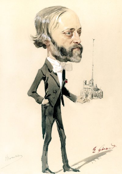 Caricature of the Architect, Eugène Emmanuel Viollet-le-Duc by French School