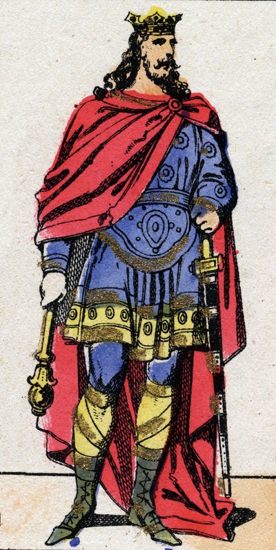 Carolingian Dynasty: Portrait of Louis I, known as the Pious or the Debonnaire, King of the Franks by French School