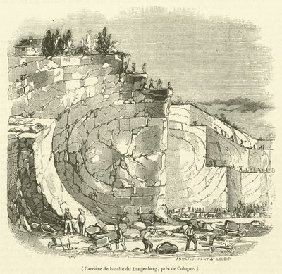 Basalt quarry of Langenberg, near Cologne by French School