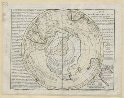 Map of the Southern Lands between the Tropic of Capricorn and the Antarctic Pole by French School