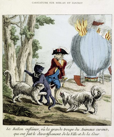 Cartoon on the fire of Miolan and Janinet